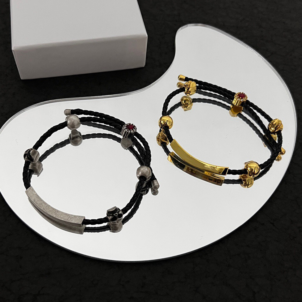 

MQ bangle skull designer for woman official reproductions for man 5A T0P Gold plated 18K anniversary gift brand designer luxury fashion jewelry with box 009