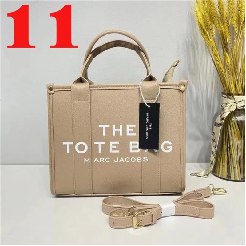

International logistics shipping US$15 dupe the tote bag marc jacobs canvas leather wide shoulder strap designer handbag