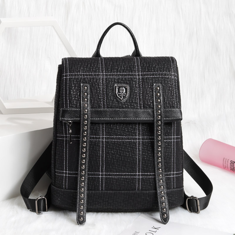 

Designer Bags Backpack Leather For Women Handbags Presbyopic Soft Shoulder bag Handbag Purse Crossbody, Black