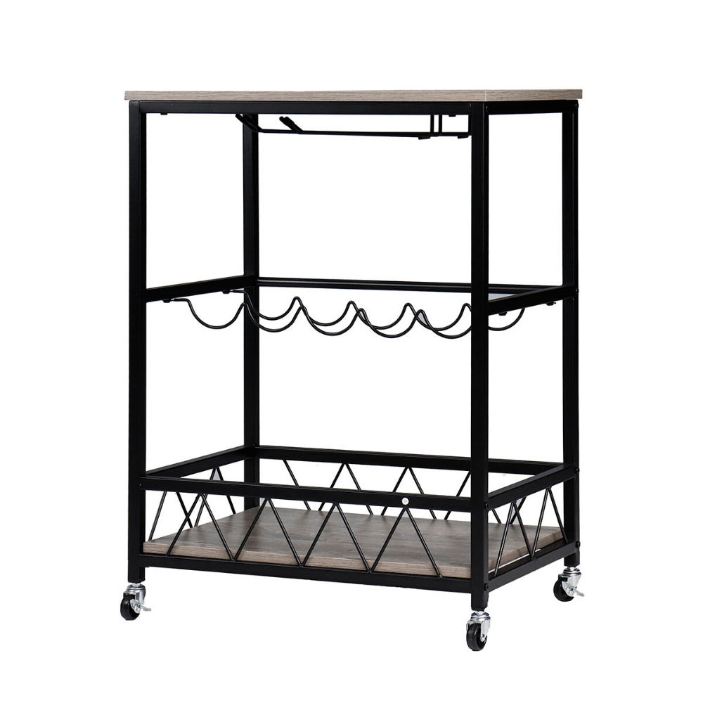

Multi Function Wine Rack Cart Three-tier Food Cart Holder Restaurant Cart Shelf Kitchen Trolley