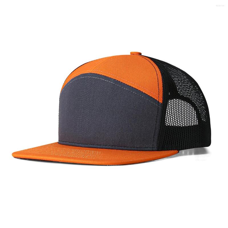 

Ball Caps 7 Panel Blank Hip Hop Hat Men Cotton Adjustable Men's Trucker Casual Snapback, Black