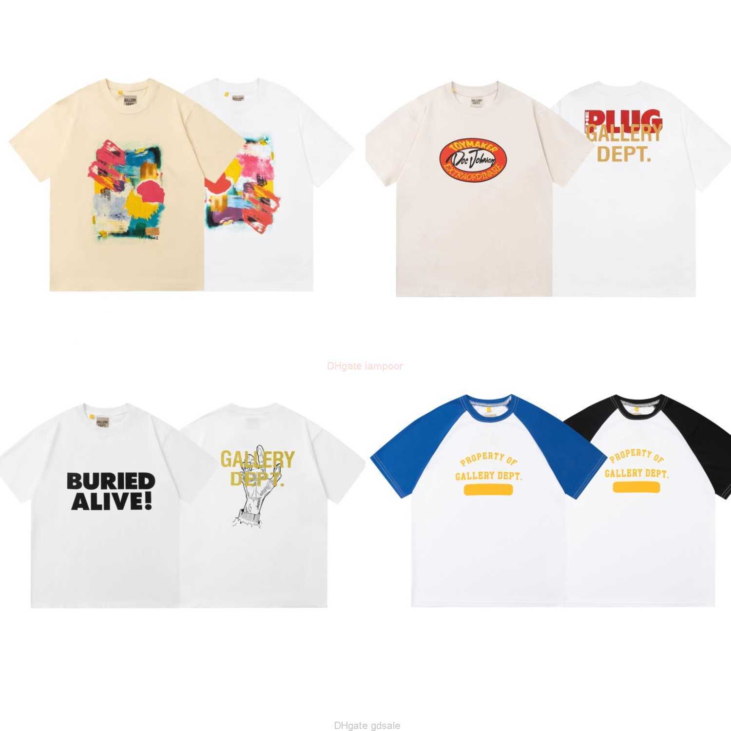 

Designer Fashion Clothing Tees Tshirt Galleryes Depts Fashion Brand Tshirt Loose Cotton Couple Youth Basic Sports Short Sleeve Luxury Casual Tops Streetwear Rock H, G142 white black