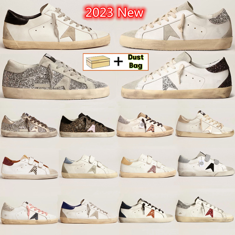 

Casual Shoes Golden Super Star Sneakers Metallic Classic Do-old Dirty Shoe Gooseity Snake Skin Heel Suede Cream Sole Women Man White Leather Plaid Flat Glitter 35-46, Colour-16