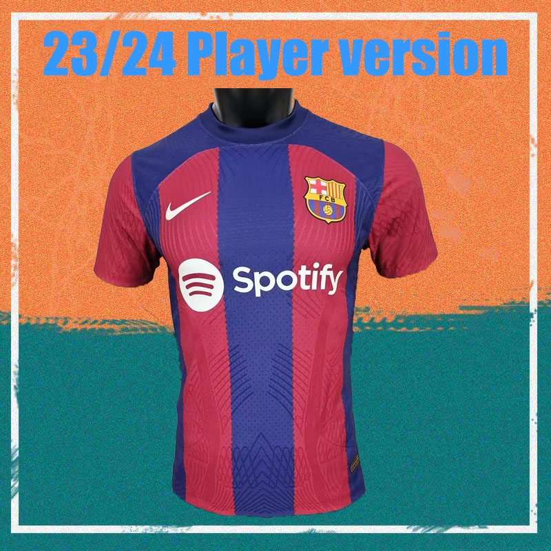 

23/24 Player version ANSU FATI LEWANDOWSKI Soccer Jersey 2023 barcelona F.DE JONG ADAMA AUBAMEYANG football shirt PEDRI PEDRI FERRAN GAVI CHRISTENSEN uniform, 23/24 home player version