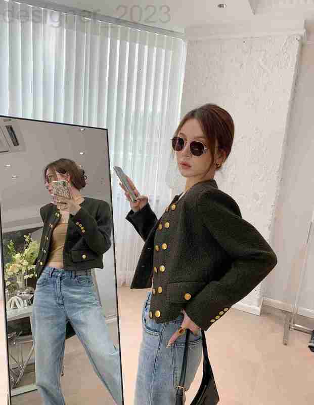 Women's Jackets luxuriousl rand jacket New Women Autumn Winter Fashion ocoat Jacket Designer high- Tweed Casual Spring coat Cardigan irthday Gi