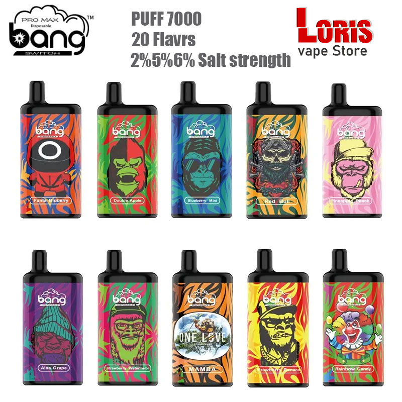 

Original Bang Mesh Coil E Cigarette Starter 7000 Puffs Bangvapes Disposable Vape Pre-filled 15ml Pods Cartridges 850mAh Rechargeable Ecigarettes Vapes