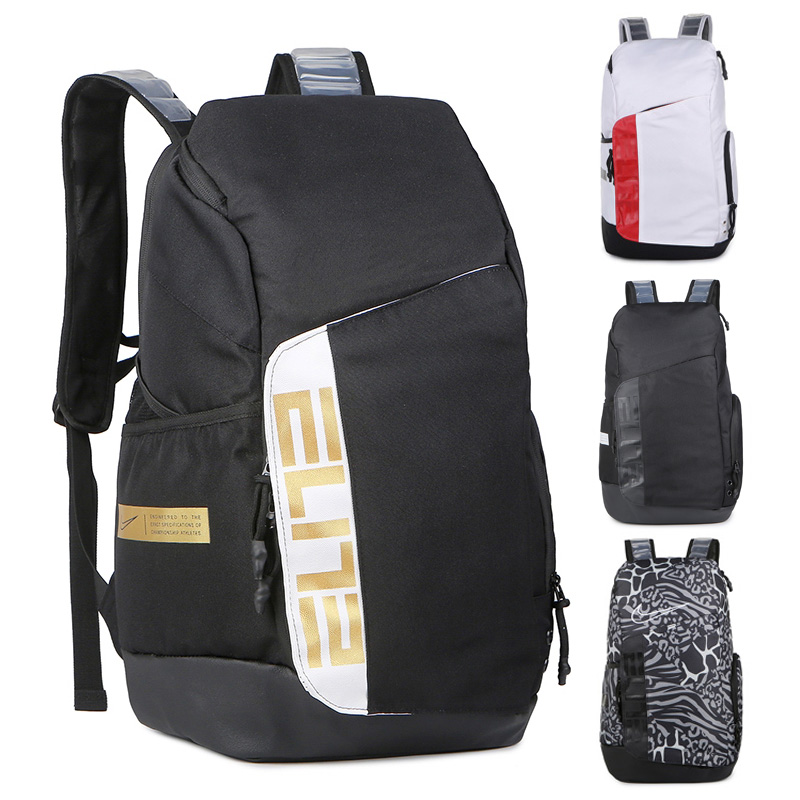 

2023 NK Sports Elite Pro Basketball Backpack Max Air cushion knapsack Designer Back pack Outdoor bag Training Bags schoolbag laptop bag hiking luggage, Black + gold logo