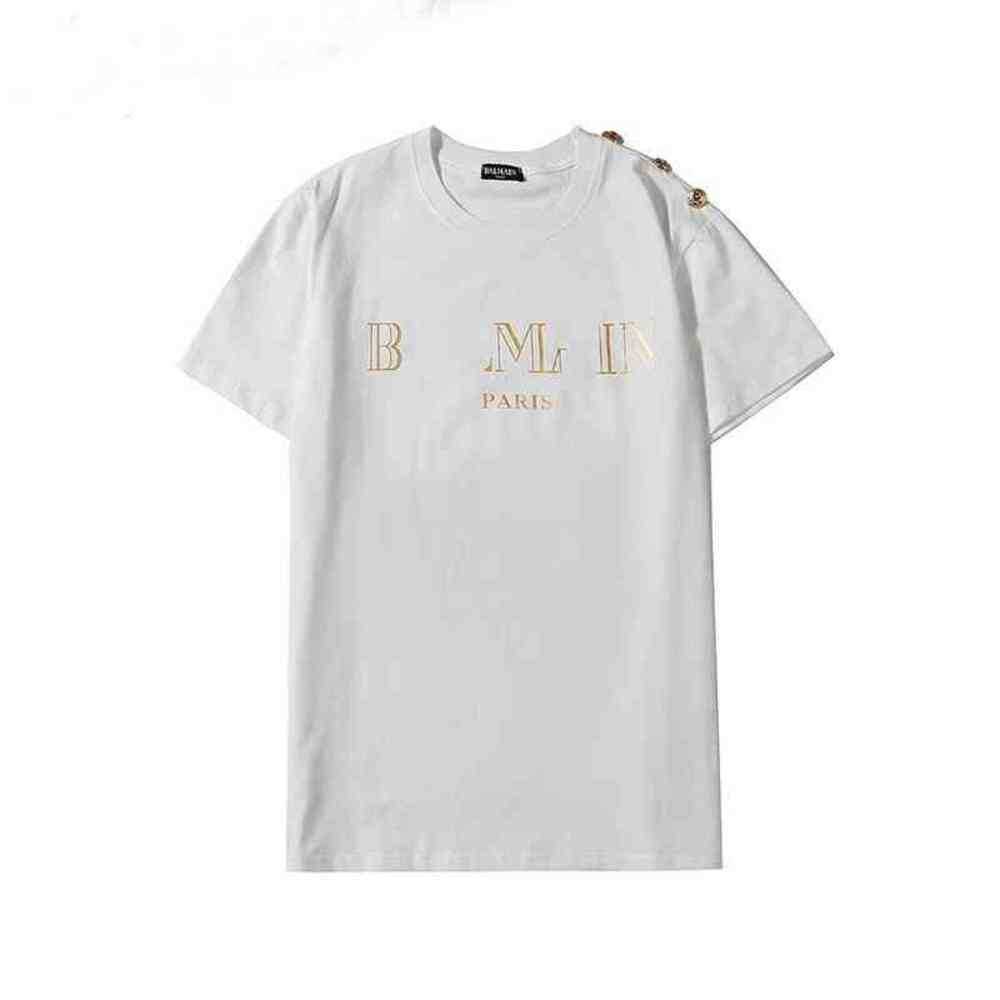 

2023 T Shirt Plus Size Summer Short Sleeves For Men Women Designer T Shirts Printed Tops Casual Tshirt Woman Outdoor Man Tees Crew Neck Clothes M-XXXL, Red gold lettered gold clasp