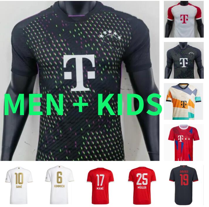 

DE LIGT GNABRY MANE Soccer Jerseys 22 23 24 Fans Player Version SANE GORETZKA COMAN MULLER DAVIES BAYERN KIMMICH Football Shirts Home 2023 2024 Uniforms men kids kit