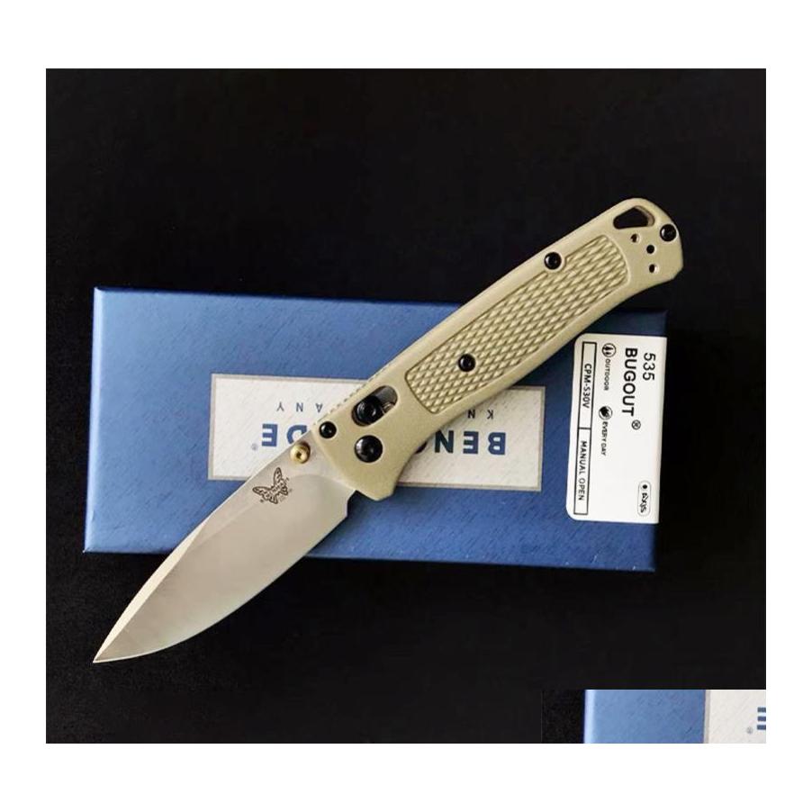 

Camping Hunting Knives Benchmade 535/535S Axis Bugout Folding Knife S30V Blade Outdoor Cam Fishing And Safety Defense Portable Pocke Dhxah