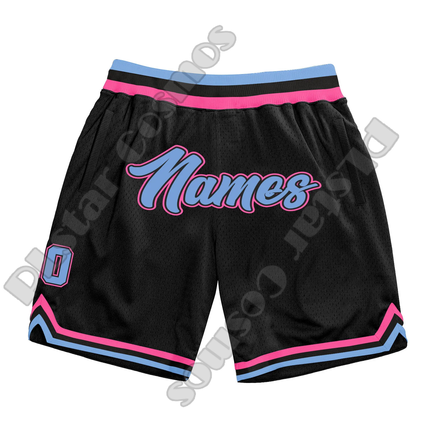 Mens Shorts Custom Name Team Number Basketball Pants Retro Breathable Mesh Sportswear Vintage 3DPrint Summer Harajuku Drop A 230516