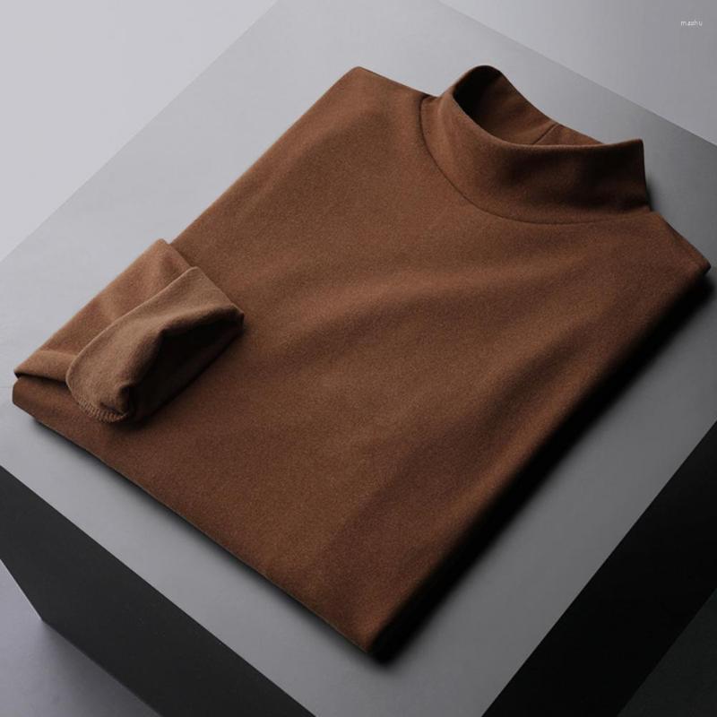 

Men's T Shirts Classic Base T-shirt Solid Color Sweat Absorbing Spring Autumn Thick Fleece Shirt Soft Top Home Wear, Black