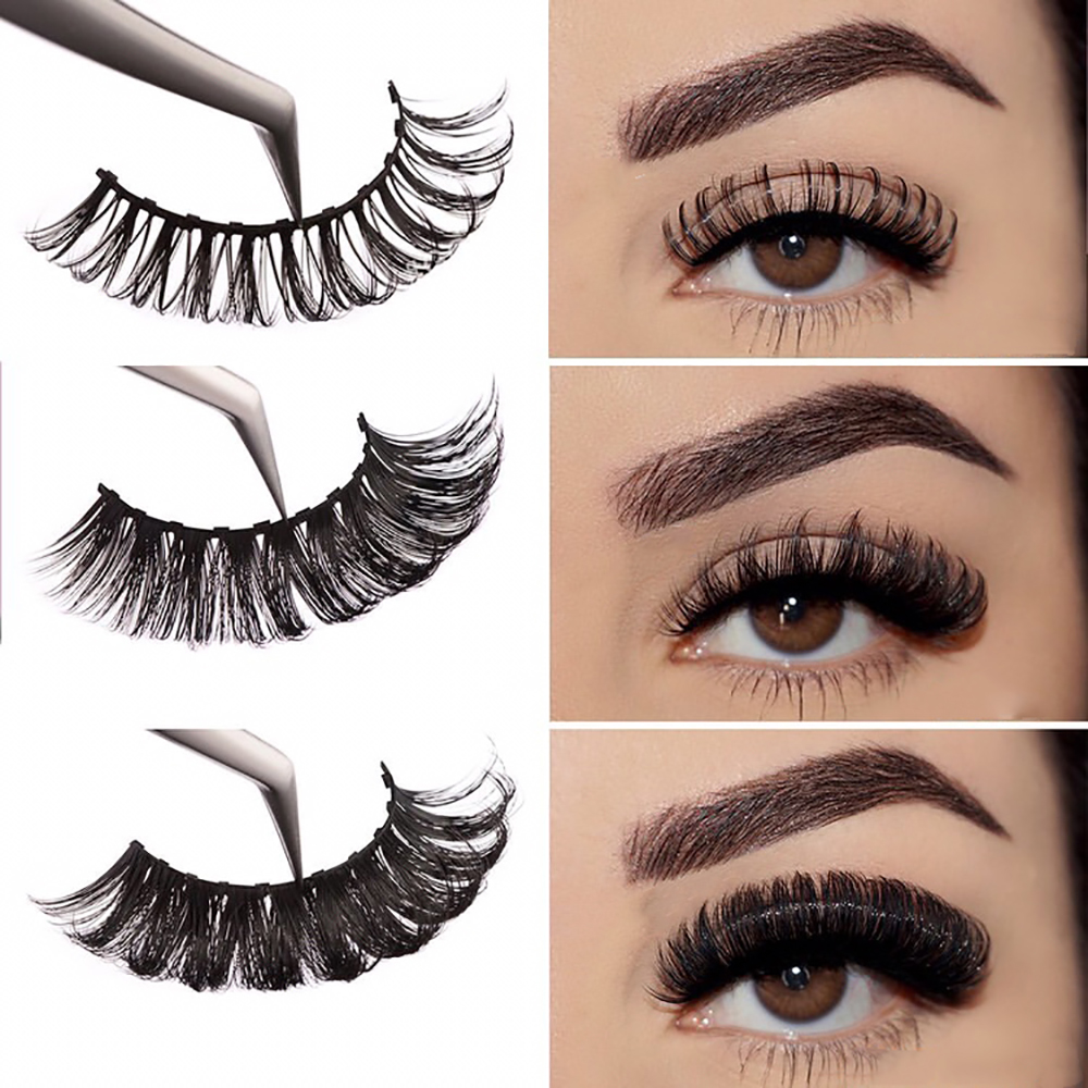 

Fluffy DD Curl Colored Russian Strip Lashes Bulk Wholesale Natural Mink Lashes Extension Supplies False Eyelashes Makeup DJ
