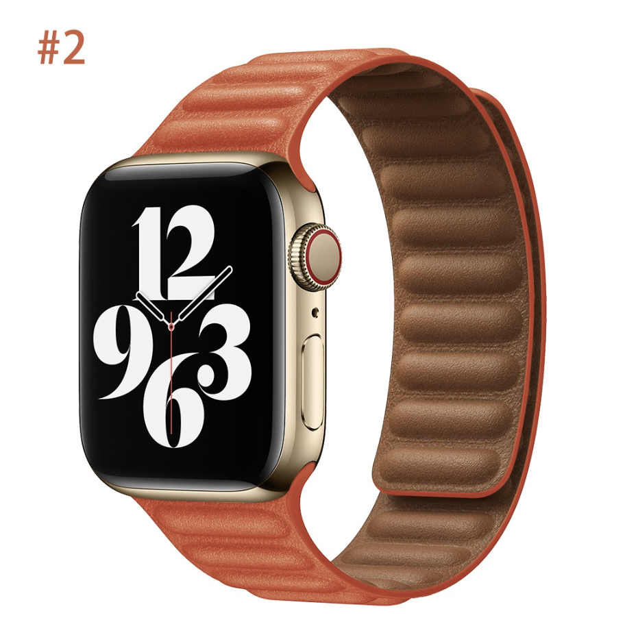 

Original Leather Strap for Apple watch Series Ultra 8 7 6 SE 49MM 45MM Magnetic Buckle iWatch Ultra 5 4 3 38 41mm