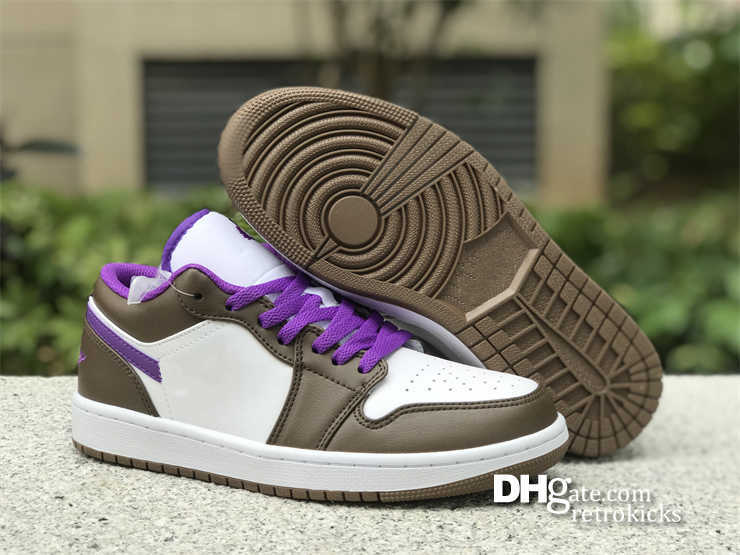 

Low 1 1s Purple Mocha Brown Purple Palomino Wild Berry-White Man Woman Stylelife Golf Shoes Sneakers On Sale