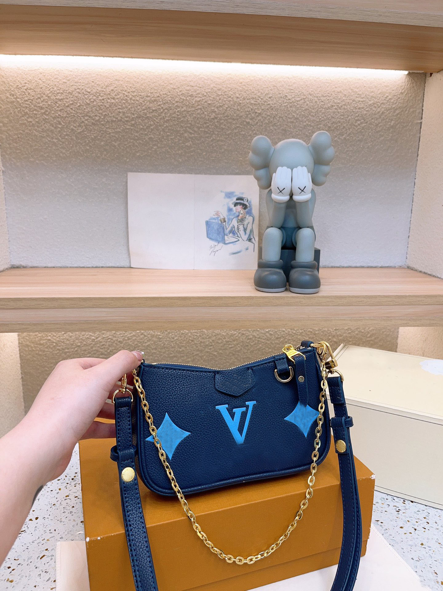 

Vintage cowhide relief Mahjong bag Underarm package Genuine leather designer bag tote bag shoulder bag crossbody bag chain bag evening bags, Beige