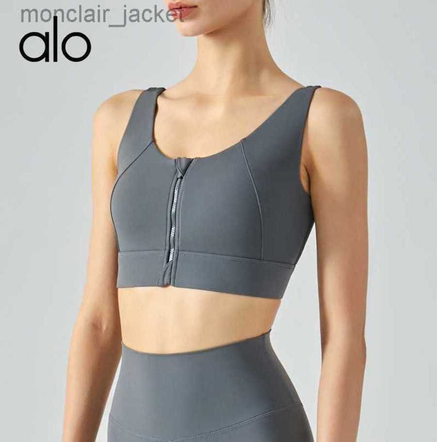 

Desginer Yoga Tops Front Zipper Sports Bra Running Shock Proof Bra Top Fitness Tank Top Women 23SSA, Brown2