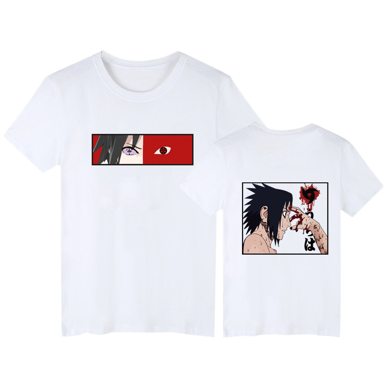 

T-shirt Designer T-shirt Men's Naruto Men's T-shirt Boys and Girls' Short Sleeve Women's Fashion Mesh Red Loose Versatile Couple Wear Breathable Casual XS-XXXXL White1, Choose the following color as the standa