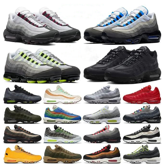 

MAX 95 OG Running Shoes Men Women Triple Black White Neon Laser Fuchsia Red Orbit Bred air 95s Mens Trainers Sports Sneakers eur 40-46, 16