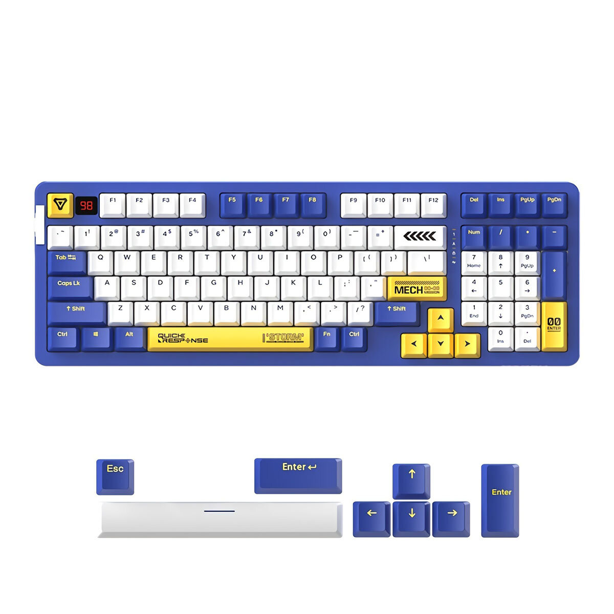

97 Keys Triple Mode Connection 100% Hot Swappable RGB Keycaps Gasket Structure Gaming Keyboard with Sky V3 Switch mechanical keyboard ergonomic pc gamers completas