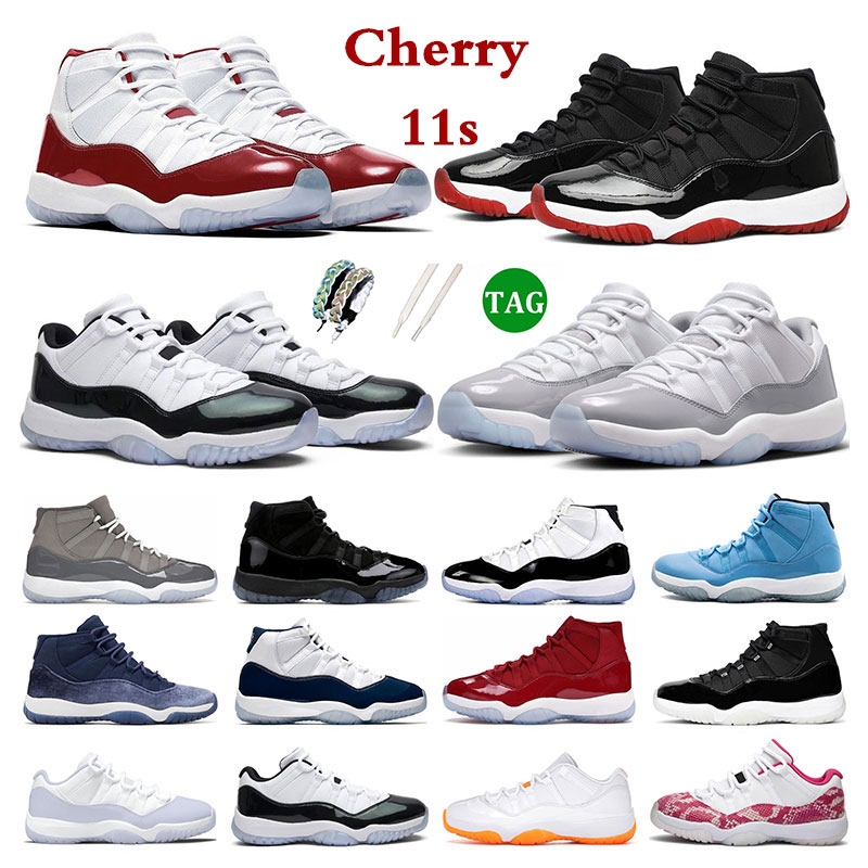 

Cherry Men Basketball Shoes 11s Jumpman 11 Mens Cool Cement Grey 25th Anniversary Concord Bred Pure Violet Midnight Navy Women Outdoor Sports Trainers Sneakers, 32