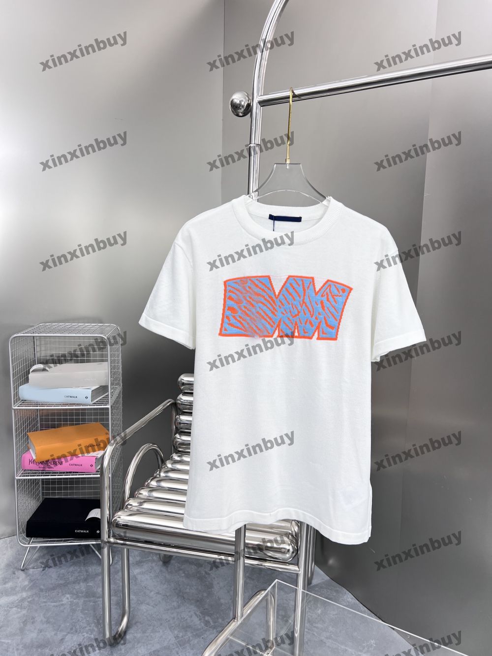 

xinxinbuy Men designer Tee t shirt 23ss Knitted Letter jacquard short sleeve cotton women black white green S-2XL