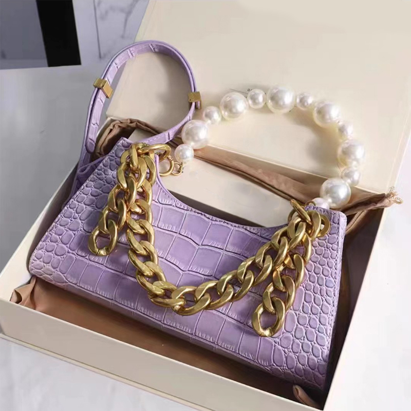 

White Rainbow Froggy shoulder bags Apede Mod Bags 19 fashion women Small crocdile Leather Chain crossbody designer handbags Clutch purse