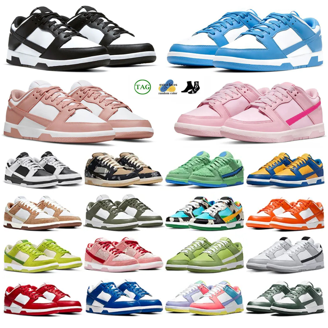 

Designer men's shoes, low top sports shoes, classic fashion panda white black three pink gray university blue Valentine's Day shoes for men and women 01, #2