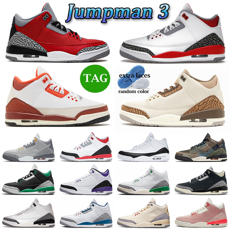 

Designer 3s Basketball Shoes Jumpman 3 Dhgate J3 Wizards Dark Iris Women Sneakers Mars Stone Palomino Lucky Green Men Fire Red Off Noir Unc White Cement Reimagined, 40-47 pine green