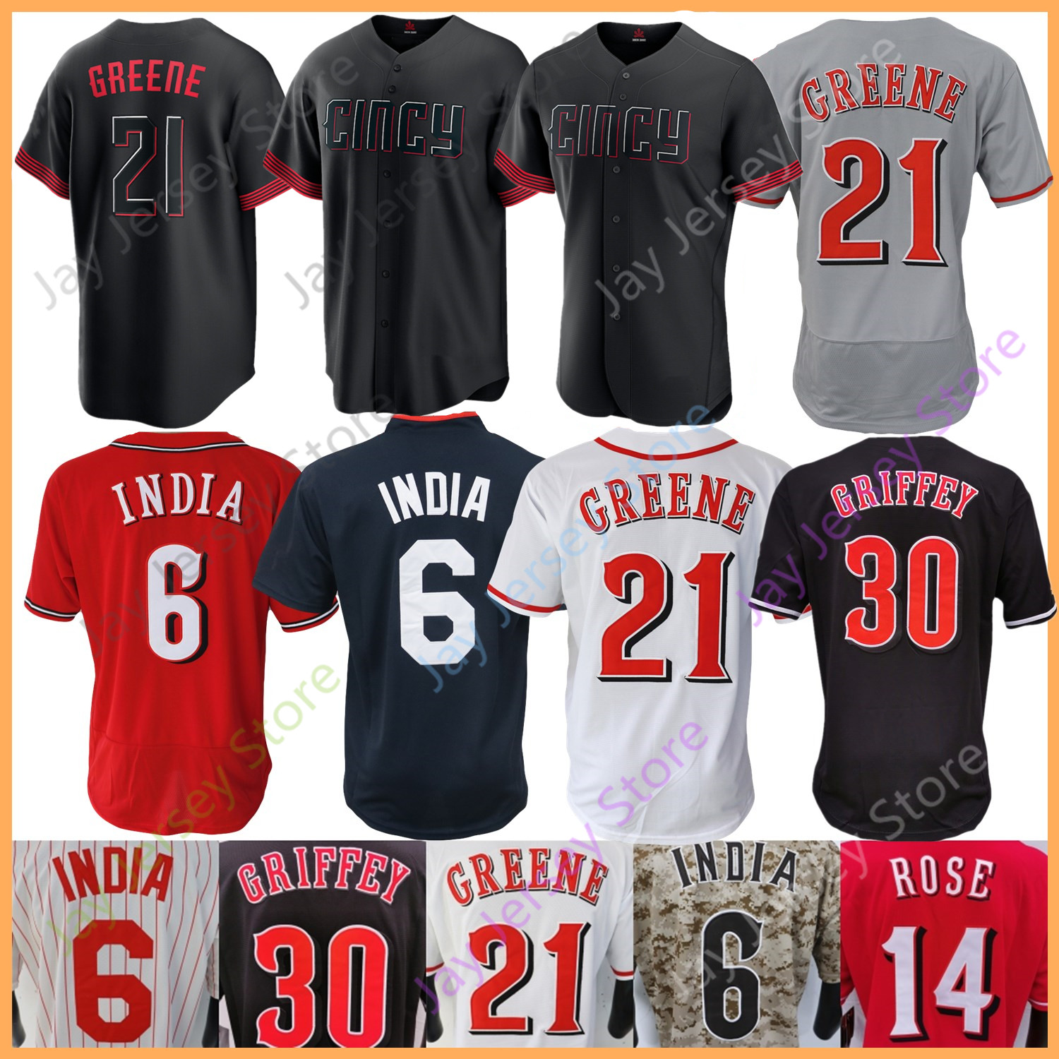 

2023 City Connect Baseball Jersey Jonathan India Ken Griffey Joey Votto Hunter Greene Bench Pete Rose Larkin Will Benson Matt McLain Spencer Steer Women Youth, 2023 city player