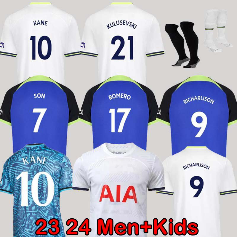 

22 23 SON BERGWIJN Soccer Jersey 2022 2023 jersey Football shirt PERISIC LENGLET ROMERO REGUILON KULUSEVSKI BENTANCUR RICHARLISON KANE SPENCE SKIPP Men kids set, 22 23 home kids