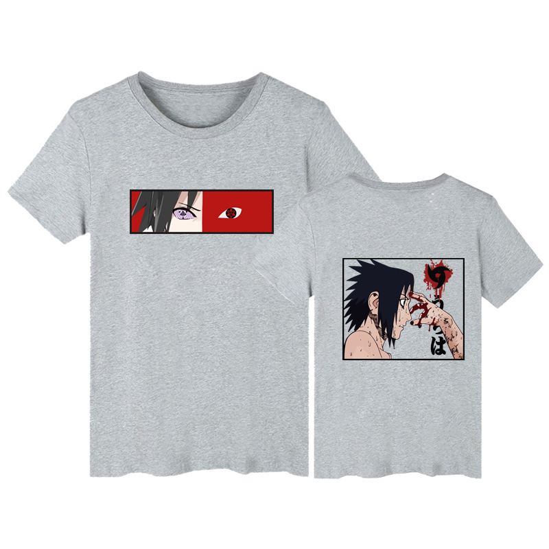 

T-shirt Designer T-shirt Men's Naruto Men's T-shirt Boys and Girls' Short Sleeve Women's Fashion Mesh Red Loose Versatile Couple Wear Breathable Casual XS-XXXXL Gray1, Choose the following color as the standa
