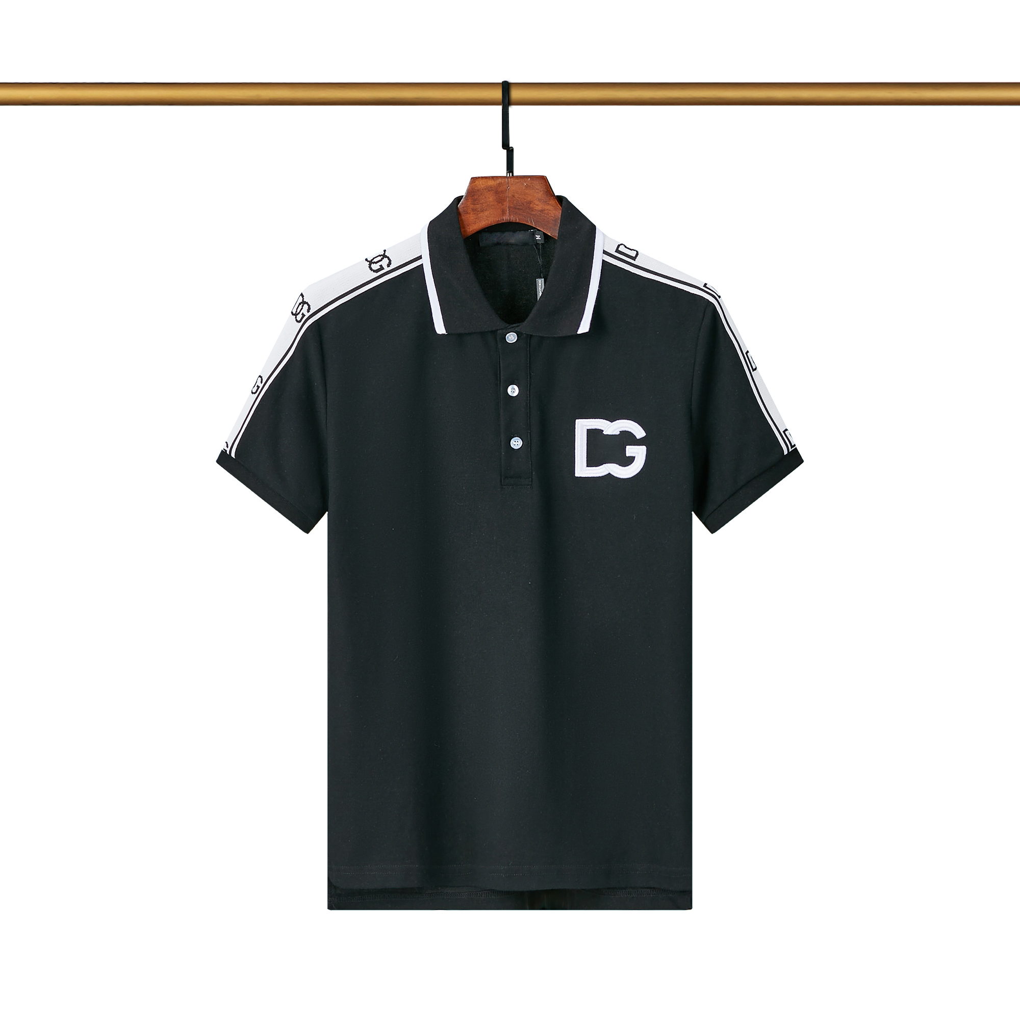 

2023 New men's polo black and white color multiple styles embroidered alphabet luxury 100% cotton anti-wrinkle and anti-pilling brand information3XL
