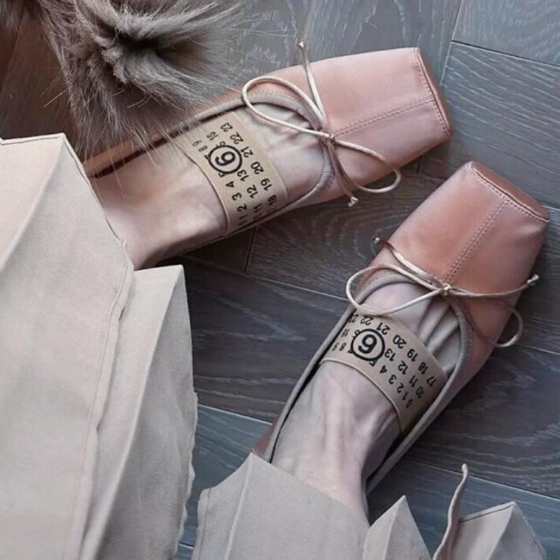 

Dress Shoes SpringAutumn French Style Flats Women Shoes Fashion Mary Jane Shoes Square Toe Womens Shoes Bow Silk Ballet Flats 230515, Rose red