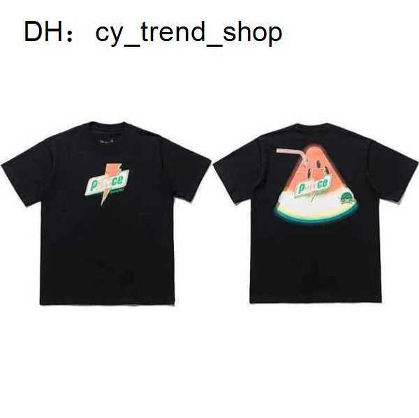 23ss Designer Luxury Fashion Palace Short Sleeves Big p Triangle Print Trendy Shirt Mens and Womens Couple Loose Summer Hip Hop High Street Tees