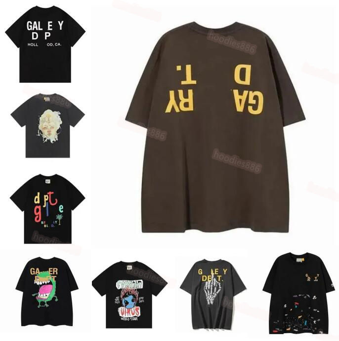 

Designer Tide brand Men's T-Shirts Galleryes depts Shirt Alphabet Printed Basic Casual Fashion Loose Short T-shirt Half Sleeve Tee Oversize Size S-XL, E111