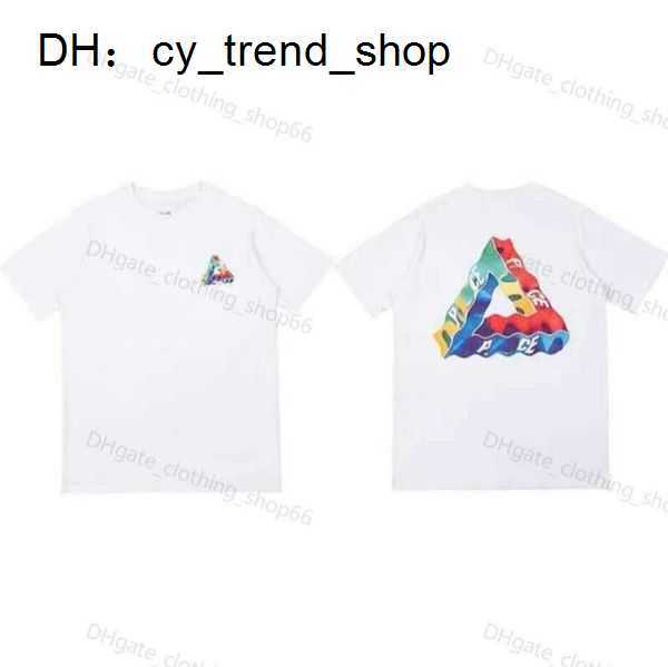 23ss Designer Luxury Fashion Palace Short Sleeves Big p Triangle Print Trendy Shirt Mens and Womens Couple Loose Summer Hip Hop High Street Tees 41