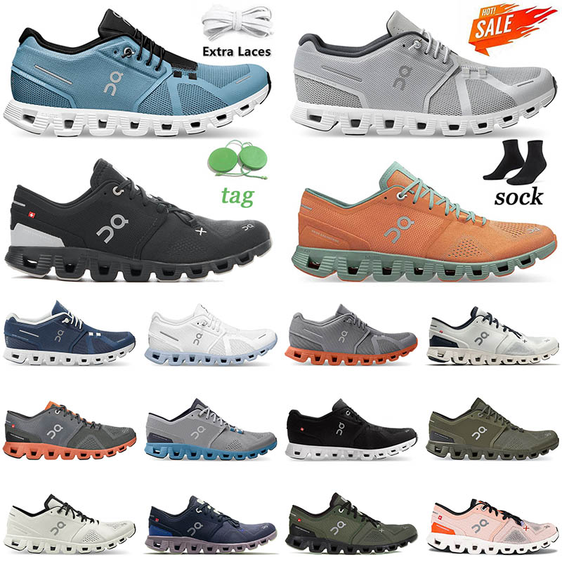 

Designer ON Cloud X running shoes ivory frame rose sand Eclipse Turmeric Frost Surf Acai Purple Yellow workout and cross low men women sport sneakers trainer, On running cloud xwhite black