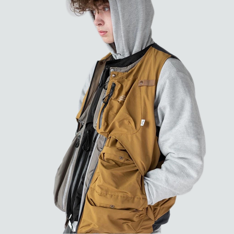 Marque de mode confortable fonctionnel gilet vêtements de travail gilet fermeture éclair poche décoration hommes hauts sans manche hommes Techwea