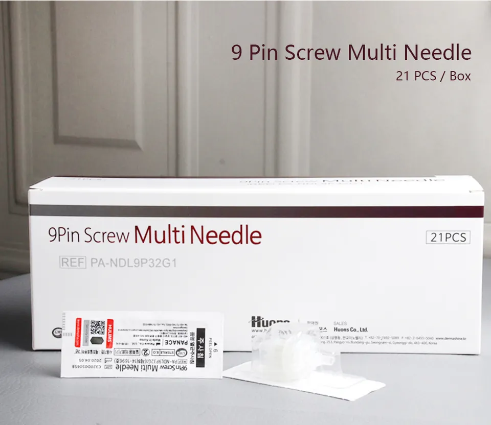 

Mesotherapy Gun Needle Micro Cannula Crystal 9 Pins Multi Needles For Meso Injector/Rf Needle Fractional Radio Frequency Micro Needles Cartridge