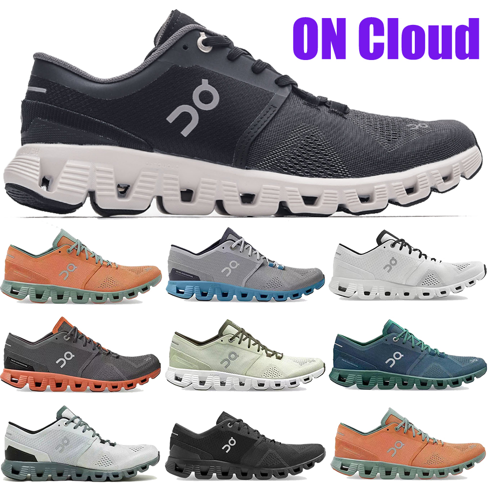 

2023 On Running shoes Cloud X mens rust red Aloe black white alloy grey ash Storm Blue designer sneakers outdoor fashion flats womens sports trainers EUR 36-46, 02 white