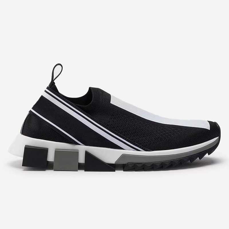 

Designer Sorrento Shoes Men Fabric Stretch Jersey Slip-on Sneaker Ladies Rubber Micro Sole Breathable Casual Shoe Sneakers With Box NO442