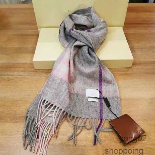 

Winter 100% Cashmere Designer Scarf High-grade Soft Thick Fashion Mens Womens Luxury Scarves Neutral Classic Plaid Large Capes3ykglf9
