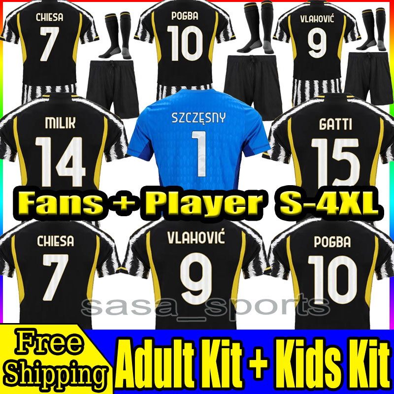 

S-4XL 23 24 soccer jerseys 2023 2024 home away MILIK DI MARIA VLAHOVIC KEAN POGBA CHIESA McKENNIE LOCATELLI top jerseys Kits men Kids unifor Juventus, 22/23 home