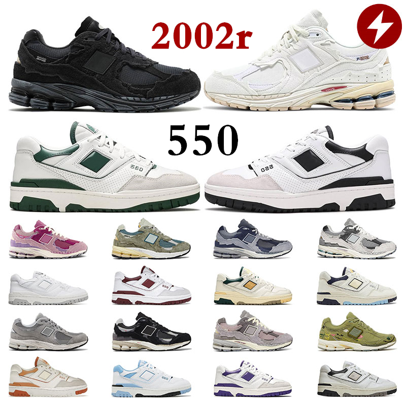 

New nb 550 2002r fashion shoes 2002R Protection Pack Phantom casual sneakers men women 550s Sea Salt Black Green Rain Cloud nb550 designer trainers, #7 sliver