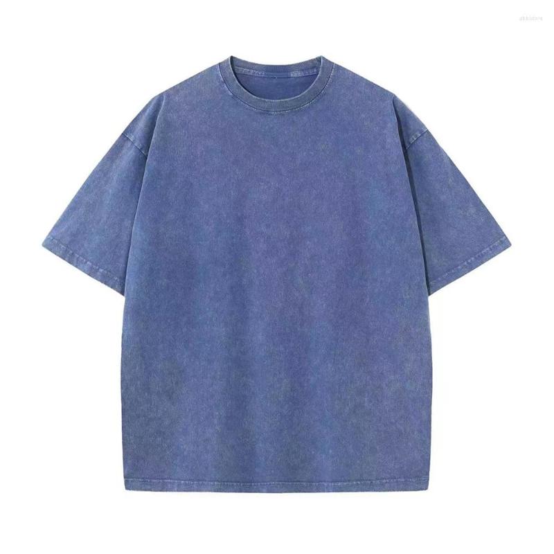 

Men' T Shirts 2023 Streetwear Men Washed Shirt Vintage Oversized Plain T-Shirt 100 Cotton Solid Color Harajuku Casual Tshirt Tops Tees, Rose