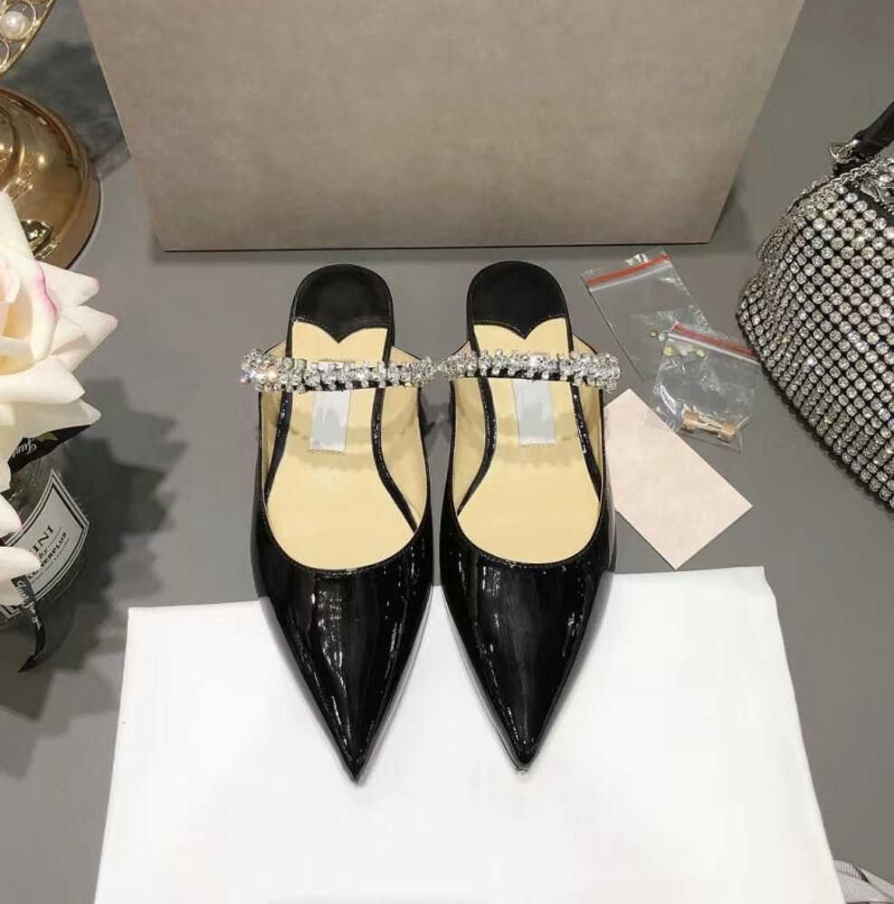 

Lady New Style Slipper High Quality High-heeled Shoes Fashion Wedding Party High Heel Sandals Outdoor Slippers Luxury Brand Clas Co, White