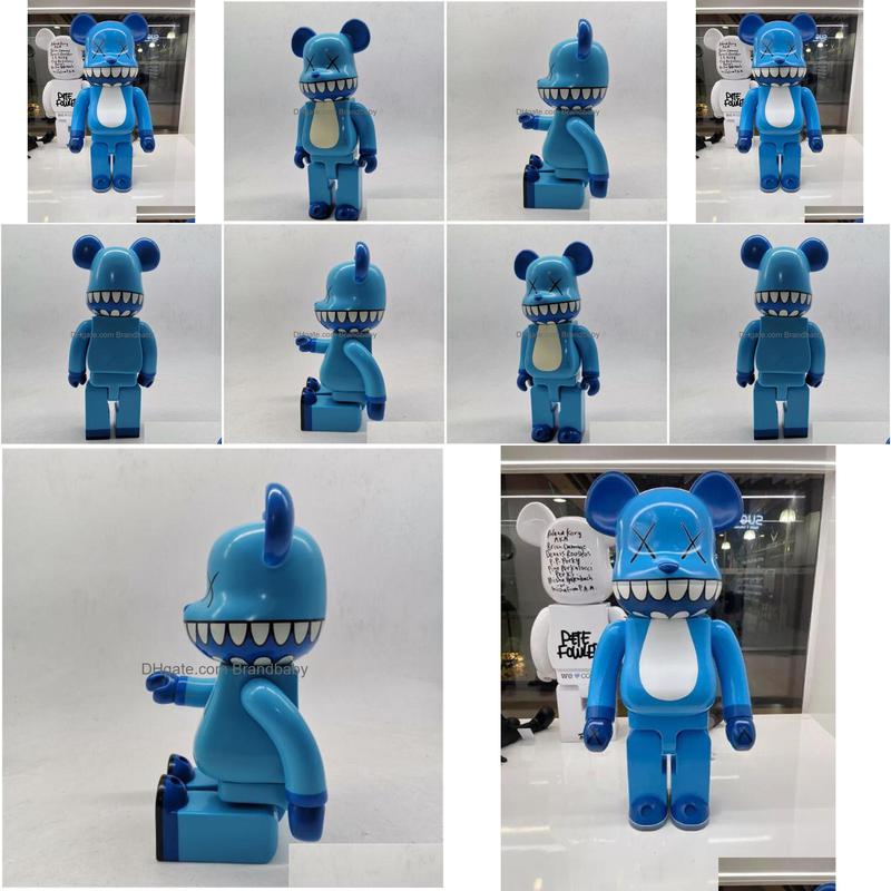 newest games 400% 28cm the bearbrick chomper companion pvc fashion bear figures toy for collectors bearbrick art work model decoration