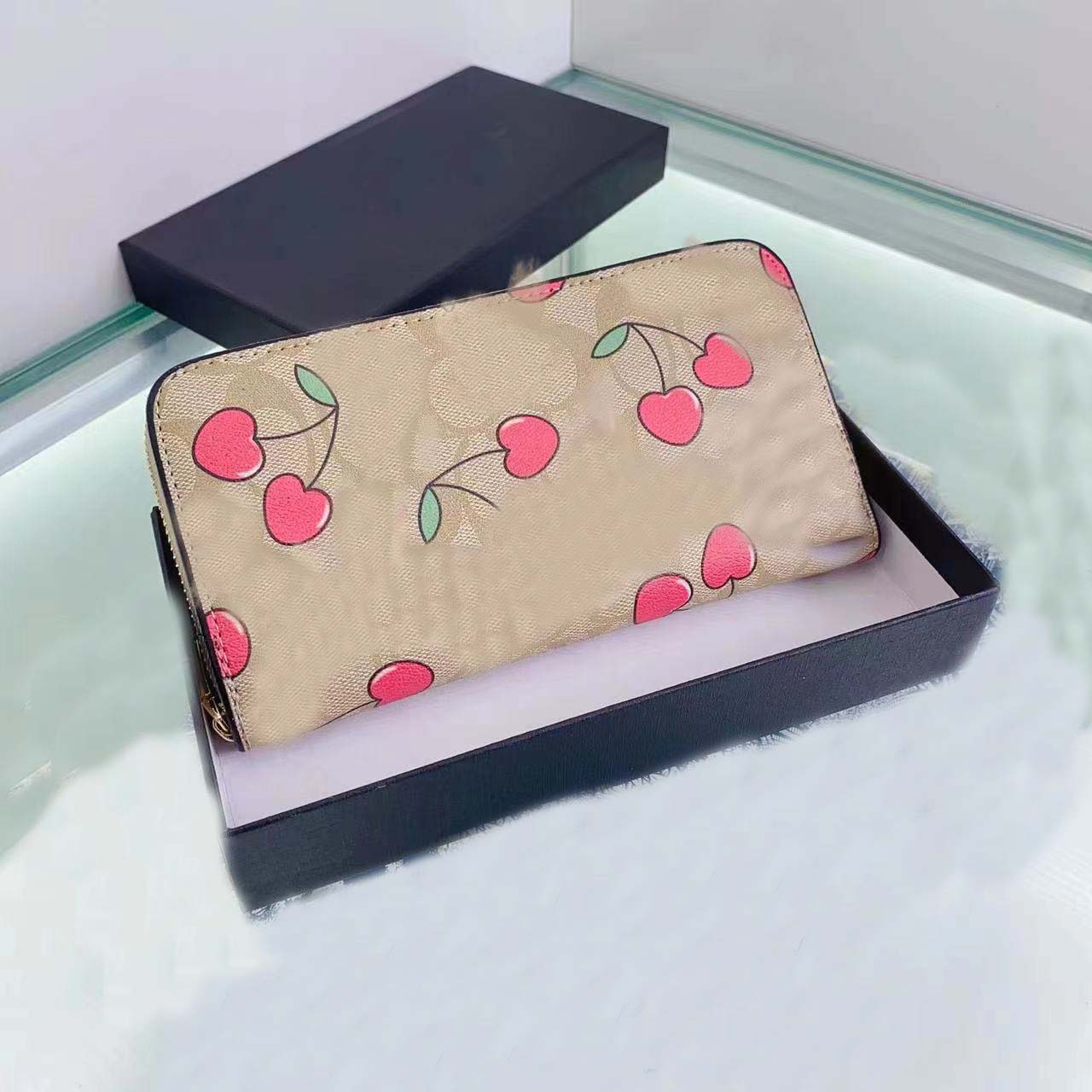 

wallets New Style Luxury Women's Long Wallet Card Holder Coin Pouch Leather Designers C Purse Credit Handbag Original Box 230221, Red-long