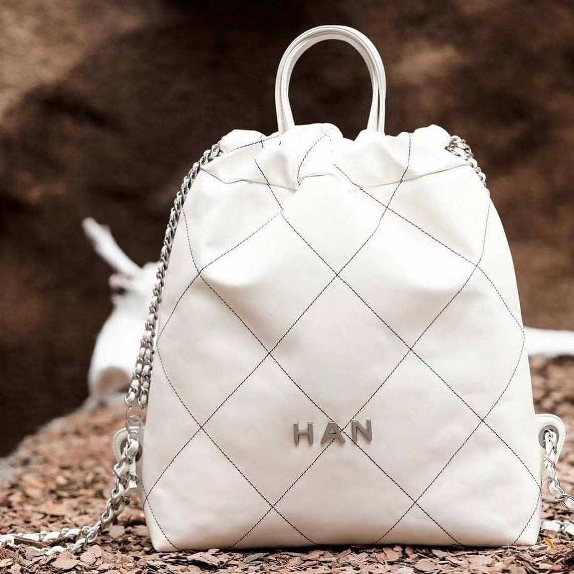

22 New cc Backpack Genuine Leather school bag top handle handbags womens mochila back pack Shoulder travel book Shoulder Bag mens basket luggage tote lady clutch bags, White